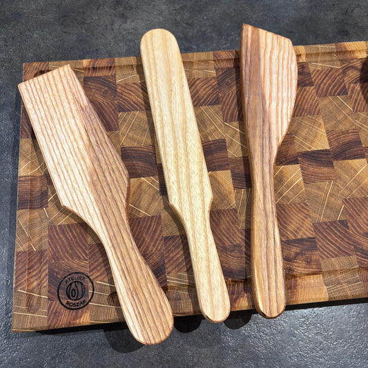 Spatules en bois de frêne - lot de 3