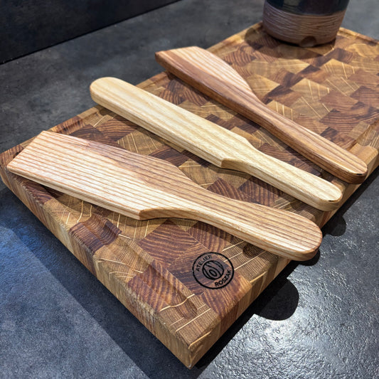 Spatules en bois de frêne - lot de 3