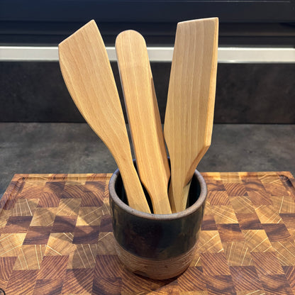Spatules en bois de hêtre - lot de 3